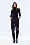Elastic Waist Black Trousers 0259 - 5