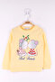 Girls' Relax Fit Crew Neck Printed Sweatshirt - 2 Thread