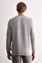 Gray Long Sleeve Crew Neck Plain Cotton Comfort Fit Sweatshirt 1013255150 - 6