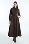 Hooded and Belted Brown Overcoat 13955 - 3