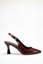 Luxepoint Patent Leather Slingback Heeled Shoes - 3