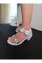 Girl's Heeled Evening Dress Shoes Sandal Type Stone Sturdy Shoes - 3