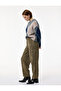 Regular Fit Pocketed Carrot Cut Corded Fabric Velvet Trousers - 2