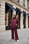 3 İplik Ş Fleece-Lined Bomber Double Hijab Set |   Cotton Comfortable Suit Burgundy - 6