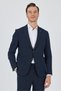 Navy Blue Swallow Collar Striped Elastic Waist 6 Drop Slim Fit Flexible Suit 1001250100 - 4