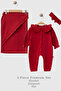 Daisies Baby Girl 3-Piece Hospital Discharge Set – Blanket, Romper, Hat - 3