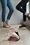 4 Pairs of Women's Leopard Patterned Cotton College Socks - 2