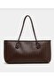 Knitted Textured Bitter Brown Hand and Shoulder Bag (Marteniçka Bracelet Is a Gift!) !))