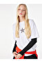 Short Sleeve Crew Neck Cotton Star Printed Oversized T-Shirt - 2