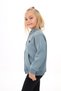 Girl's Mock Neck Zippered Pocket Embroidery Printed Knitted Cardigan - 2 Thread Raised Embroidery - 6