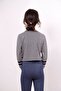 Girl's Relax Fit Crew Neck Printed Crop Sweatshirt - 2 Thread Count - 3