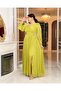 Lioren - Drapeli Stone Detailed Plus Size Evening Dress - Olive Green - 3