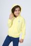 Boy's Hooded Zippered Pocket Low Shoulder Printed Knitted Cardigan - 3 Yarns Without Embellishments - 5