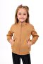 Girl's Stand Collar Zippered Half Off-Shoulder Knitted Cardigan - 2 Yarn Threaded