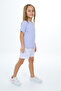 Girl's 2-Piece Set Printed Crew Neck T-Shirt & Elastic Waist Shorts - 2