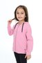 Girl's Hooded Zippered Pockets Off Shoulder Embroidery Printed Knitted Cardigan - 2 Yarn - 2