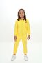 Girl's 2-Piece Set Printed Hooded Sweatshirt with Pockets & Elastic Waist Jogger Sweatpants