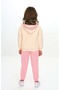 Girl's 2-Piece Set Printed Hooded Sweatshirt with Pockets & Elastic Waist Jogger Sweatpants - 3