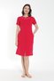 Women's Short Sleeve Zipper Dress / Fuchsia 7728 - 7