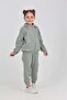 Girl's 2-Piece Set: High-Neck Zippered Raglan Sleeve Sweatshirt & Jogger with Elastic Waistband - 4