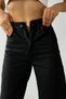 Jet Black 90's Lycra Super High Waist Loose Jeans Palazzo Trousers. (SUPER HIGH) - 4
