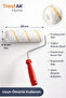 Trend Ak Home 20 cm Satin Dye Roller 4-6 mm Short Hair Professional Luxury Roller Does Not Leave Traces - 5