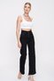 Cendy Women's Loose Lycra 90's Unfading Black Super High Waist Loose Leg Denim Jeans Palazzo Pants - 5