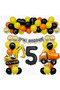 Construction Themed Birthday Balloon Set – Party Set with Construction Vehicles & Truck Figures
