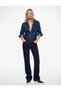 Slim Fit Belted Buttoned Flared Denim Trousers - Flare Jeans