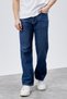 Men's Blue Washed Straight/Baggy Fit 100% Cotton Jean Jeans Trousers Leo - 6