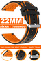 22mm Fossil-Welder-Casio-Seiko-Omega-Armani Watch Compatible Silicone Watch Band Strap A5522