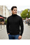 Premium Black Turtleneck Men's High-Neck Sweater