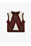 Crew Neck Diamond Pattern Sweater - 2
