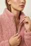 Women's Plush Full Zipper Pocket Sherpa Lamb Fabric Oversize Plush Fleece Sweatshirt - 3