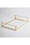 30x20x6cm Brass Gold Glass Tray Promise Engagement Tableware Kitchen Ring Presentation Groom Coffee Organization - 6