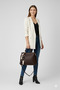 Women's Brown Large Bag – Double-Strap, Scarf-Detail Elegant Design - 2