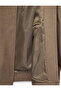 Regular Fit Long Sleeve Pocketed Corded Fabric Collar Detailed Zippered Cashmere Jacket - 6