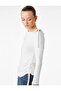 Slim Fit Ruffled Rose Appliqué Detailed Gathered Long Sleeve Boat Neck Blouse - 3