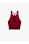Cross-Strapped Back Detailed Covered Sports Bra - 4