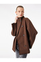 Long-sleeved, button-down, oversized cashmere jacket with shepherd's stitch detail and funnel collar. - 2