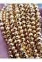 8 mm Double Plated Gold Color Glass Crystal Beads Averages: 60 Pcs "3 Strands" Total 180 Beads - 2