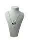 Hearted Letter Silver 316L -Letter A- Stainless Steel Necklace -702 - 3