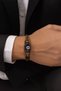 Yellow Genuine Leather Evil Eye Beaded Men's Bracelet |   Magnetic Metal Buckle, Vibrant and Modern Design
