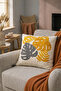 Tera Bohemian Punch Embroidered Throw Pillow Cover (Without Inner Filling) - 7
