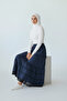 Women's Elastic Waist Folded Gypsy Skirt - 6