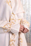Women's Zip-Up One-Piece Leaf Embroidered Prayer Dress - 2