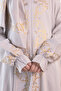 Women's Zip-Up One-Piece Leaf Embroidered Prayer Dress - 3
