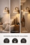 Modern Decorative Wall Sconce with Bronze Look and Chain Switch, E27 Compatible, Minimal Design - 4