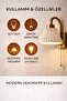 Modern Decorative Wall Sconce with Bronze Look and Chain Switch, E27 Compatible, Minimal Design - 5