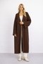 Women's Modest Maxi Length Long Sleeve Sporty Chic Knit Cardigan Jacket Suitable for Curve - 6
